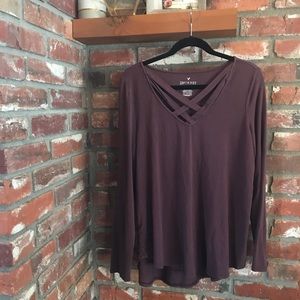 AE Soft & Sexy Tee with Criss Cross Detail